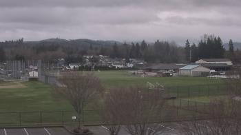 Weather camera view of Granite Falls High School.