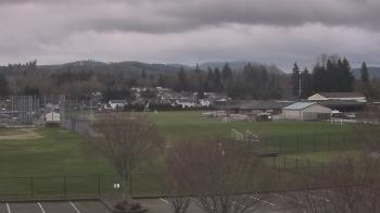Weather camera view of Granite Falls High School.