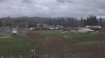 Weather camera view of Granite Falls High School.
