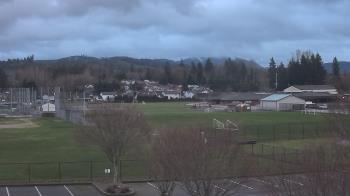 Weather camera view of Granite Falls High School.