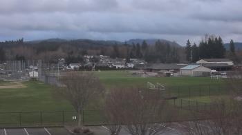 Weather camera view of Granite Falls High School.