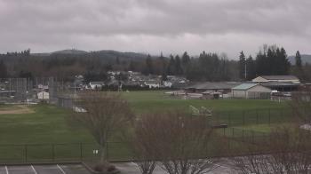 Weather camera view of Granite Falls High School.