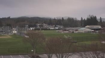 Weather camera view of Granite Falls High School.