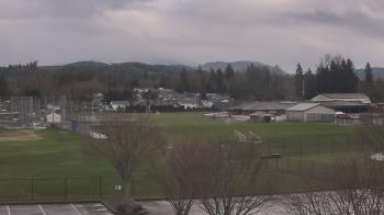 Weather camera view of Granite Falls High School.