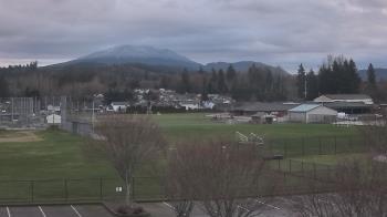 Weather camera view of Granite Falls High School.