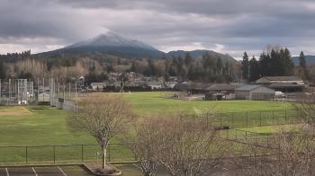 Weather camera view of Granite Falls High School.