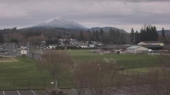Weather camera view of Granite Falls High School.