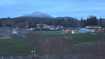 Weather camera view of Granite Falls High School.