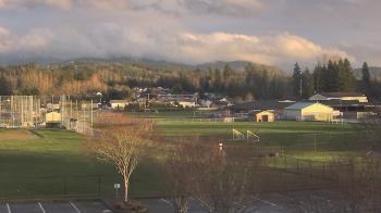 Weather camera view of Granite Falls High School.