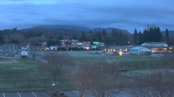 Weather camera view of Granite Falls High School.