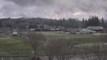 Weather camera view of Granite Falls High School.