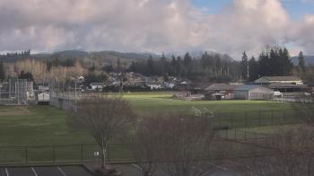 Weather camera view of Granite Falls High School.