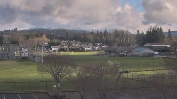 Weather camera view of Granite Falls High School.