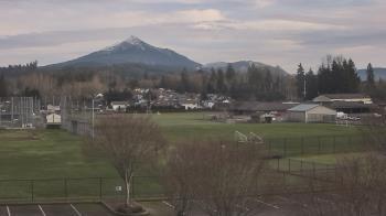 Weather camera view of Granite Falls High School.