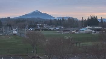 Weather camera view of Granite Falls High School.