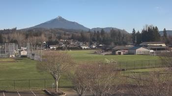 Weather camera view of Granite Falls High School.