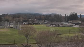 Weather camera view of Granite Falls High School.