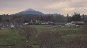Weather camera view of Granite Falls High School.