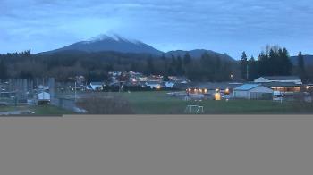 Weather camera view of Granite Falls High School.