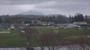 Weather camera view of Granite Falls High School.
