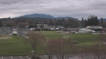 Weather camera view of Granite Falls High School.