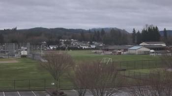 Weather camera view of Granite Falls High School.