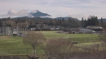 Weather camera view of Granite Falls High School.
