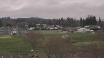 Weather camera view of Granite Falls High School.