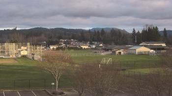 Weather camera view of Granite Falls High School.
