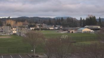 Weather camera view of Granite Falls High School.