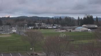 Weather camera view of Granite Falls High School.