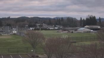 Weather camera view of Granite Falls High School.