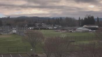 Weather camera view of Granite Falls High School.
