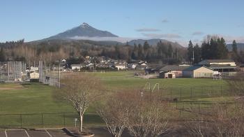 Weather camera view of Granite Falls High School.