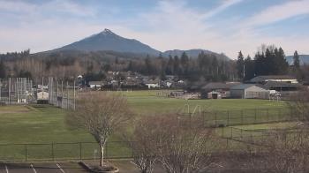 Weather camera view of Granite Falls High School.