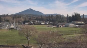 Weather camera view of Granite Falls High School.