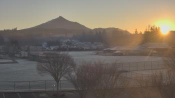 Weather camera view of Granite Falls High School.