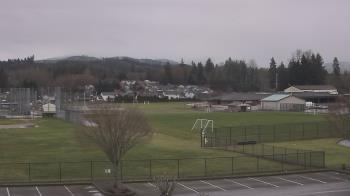 Weather camera view of Granite Falls High School.
