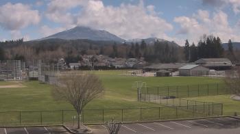 Weather camera view of Granite Falls High School.