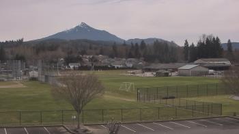 Weather camera view of Granite Falls High School.