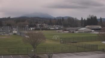 Weather camera view of Granite Falls High School.