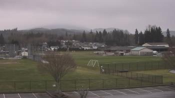Weather camera view of Granite Falls High School.