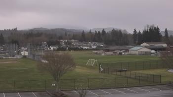 Weather camera view of Granite Falls High School.