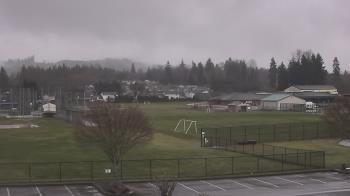 Weather camera view of Granite Falls High School.