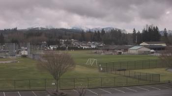 Weather camera view of Granite Falls High School.