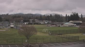 Weather camera view of Granite Falls High School.