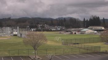 Weather camera view of Granite Falls High School.