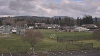 Weather camera view of Granite Falls High School.