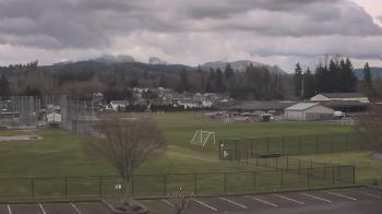 Weather camera view of Granite Falls High School.