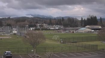 Weather camera view of Granite Falls High School.